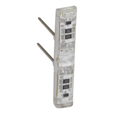 Legrand - Voyant lumineux 12V - 24V ou 48V brochable à LEDs blanches pour Mosaic - socle blanc - Réf : 067687L