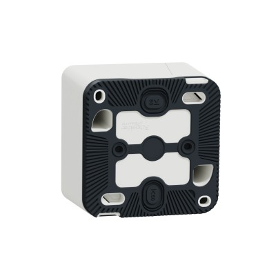 Schneider Mureva Styl - Prise courant 2P+T renforcée pour véhicule électrique - IP55 IK08 - saillie - blanc - Réf : MUR39010