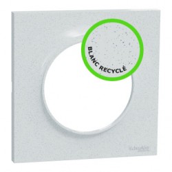 Schneider - Odace Styl - plaque - blanc Recyclé - 1 poste - Réf : S510702
