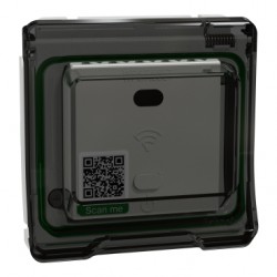 Schneider Electric - Mureva Styl - Répéteur wifi avec adaptateur - composable - IP55 - IK07 - gris - Réf : MUR35070