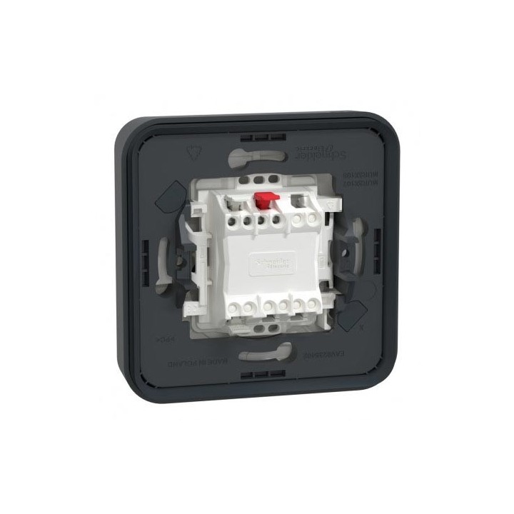 Schneider Electric - Mureva Styl - Va et vient - complet encastré - IP55 - IK08 connex auto - gris - Réf : MUR35037