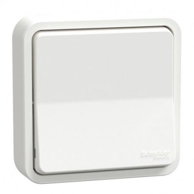 Schneider Electric - Mureva Styl - Va et vient - complet encastré - IP55 - IK08 connex auto - blanc - Réf : MUR39037