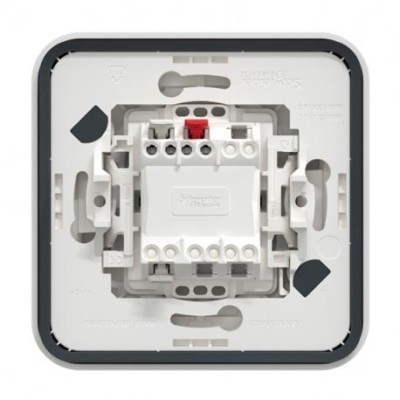 Schneider Electric - Mureva Styl - Va et vient - Complet encastré - IP55 - Connexion auto - Blanc - Réf : MUR39037