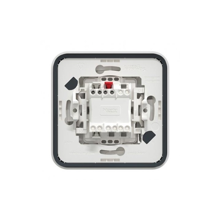 Schneider Electric - Mureva Styl - Va et vient - Complet encastré - IP55 - Connexion auto - Blanc - Réf : MUR39037