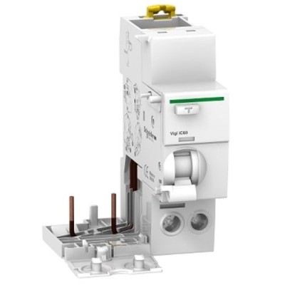 Schneider Electric - Acti9, Vigi iC60, bloc différentiel 2P 25A 30mA type AC 230-240V - Réf : A9V41225