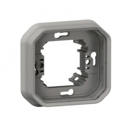 Legrand - Support plaque étanche pour montage encastré 1 poste Plexo - gris - Réf : 069681L