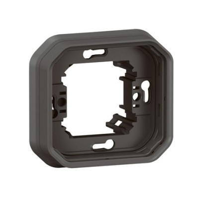 Legrand - Support plaque étanche pour montage encastré 1 poste Plexo - anthracite - Réf : 069606L