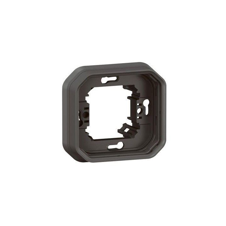 Legrand - Support plaque étanche pour montage encastré 1 poste Plexo - anthracite - Réf : 069606L