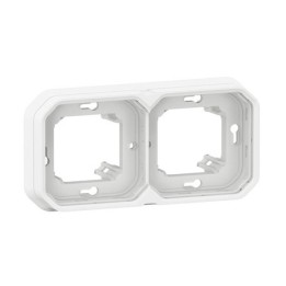 Legrand - Support plaque étanche pour montage encastré 2 postes horizontaux ou verticaux Plexo - blanc - Réf : 069694L