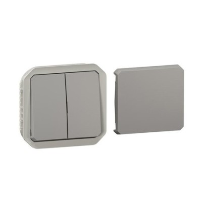 Legrand - Transformeur étanche réversible pour réaliser 5 fonctions Plexo IP55 IK08 composable gris - Réf : 069506L
