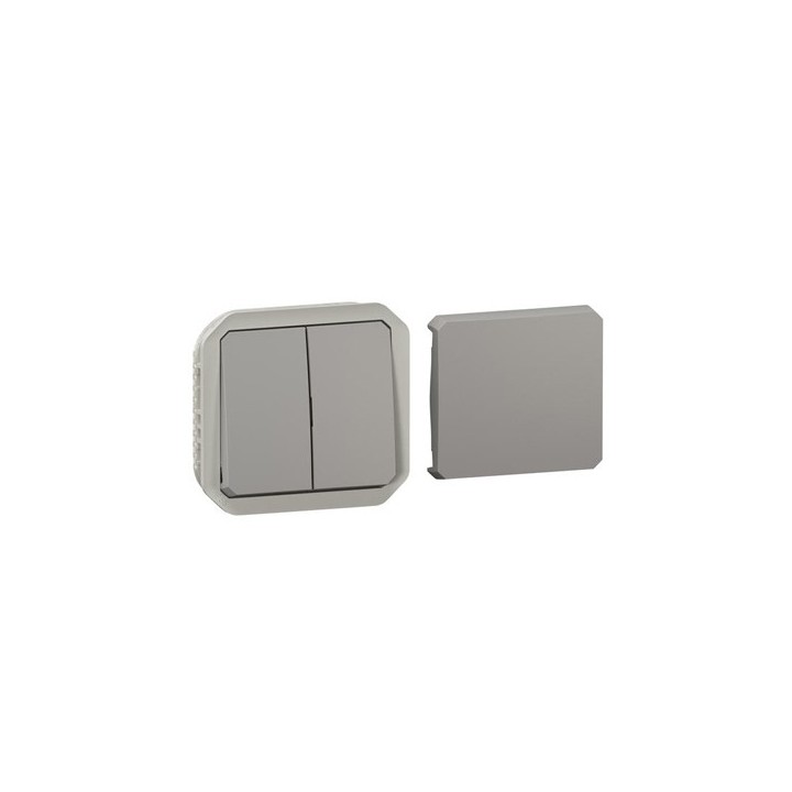 Legrand - Transformeur étanche réversible pour réaliser 5 fonctions Plexo IP55 IK08 composable gris - Réf : 069506L
