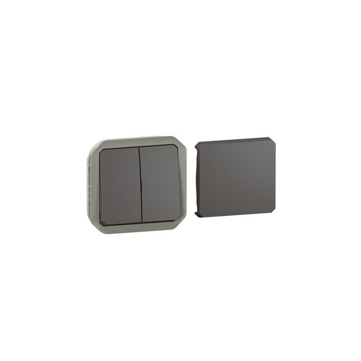 Legrand - Transformeur étanche réversible pour réaliser 5 fonctions Plexo IP55 IK08 composable anthracite - Réf : 069800L