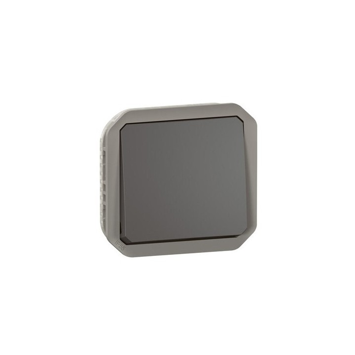 Legrand - Interrupteur ou va-et-vient étanche Plexo 10AX 250V IP55 IK08 composable anthracite - Réf : 069801L