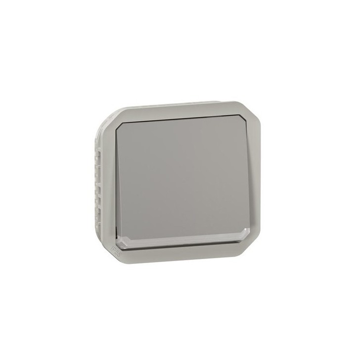 Legrand - Interrupteur ou va-et-vient lumineux avec voyant étanche Plexo 10AX 250V IP55 composable gris - Réf : 069513L