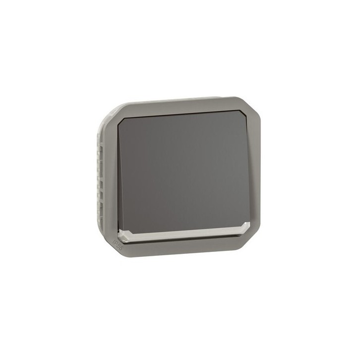 Legrand - Interrupteur ou va-et-vient lumineux avec voyant étanche Plexo 10AX 250V IP55 composable anthracite - Réf : 069803L