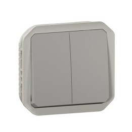 Legrand - Commande double étanche pour réaliser 3 fonctions Plexo IP55 IK08 composable gris - Réf : 069525L