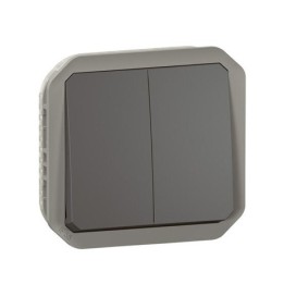 Legrand - Commande double étanche pour réaliser 3 fonctions Plexo IP55 IK08 composable anthracite - Réf : 069805L