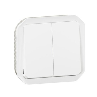 Legrand - Commande double étanche pour réaliser 3 fonctions Plexo IP55 IK08 composable blanc - Réf : 069625L