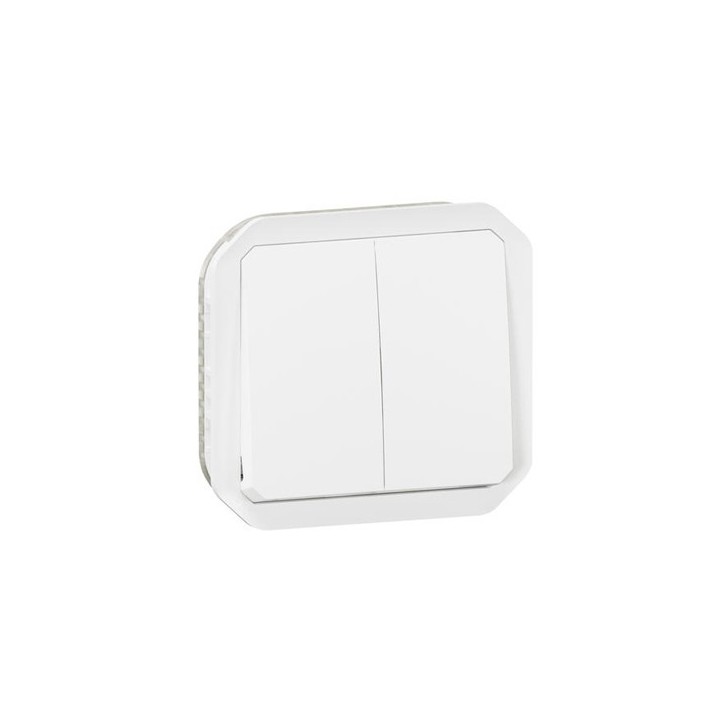 Legrand - Commande double étanche pour réaliser 3 fonctions Plexo IP55 IK08 composable blanc - Réf : 069625L