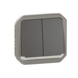 Legrand - Commande double étanche pour réaliser 3 fonctions Plexo IP55 IK08 composable anthracite - Réf : 069806L