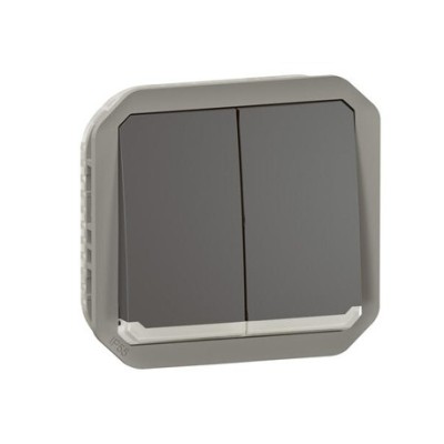 Legrand - Commande double étanche pour réaliser 3 fonctions Plexo IP55 IK08 composable anthracite - Réf : 069806L