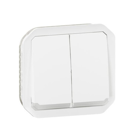 Legrand - Commande double étanche pour réaliser 3 fonctions Plexo IP55 IK08 composable blanc - Réf : 069626L