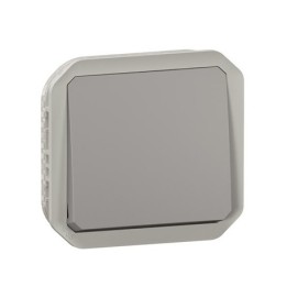 Legrand - Poussoir NO étanche Plexo 10A IP55 IK08 composable gris - Réf : 069540L