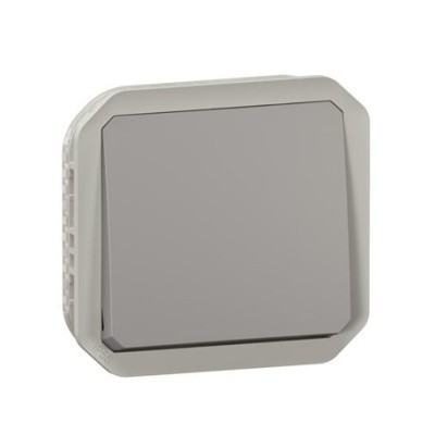 Legrand - Poussoir NO étanche Plexo 10A IP55 IK08 composable gris - Réf : 069540L
