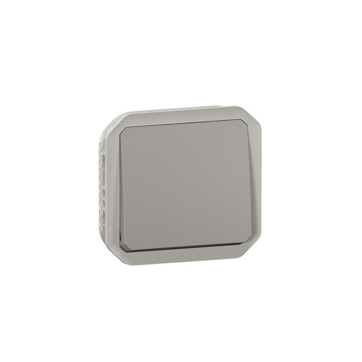 Legrand - Poussoir NO étanche Plexo 10A IP55 IK08 composable gris - Réf : 069540L