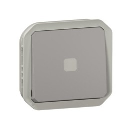 Legrand - Interrupteur temporisé lumineux sans Neutre étanche Plexo 230V 50-60Hz IP55 composable gris - Réf : 069504L