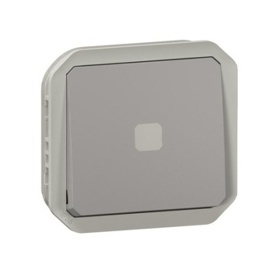 Legrand - Interrupteur temporisé lumineux sans Neutre étanche Plexo 230V 50-60Hz IP55 composable gris - Réf : 069504L