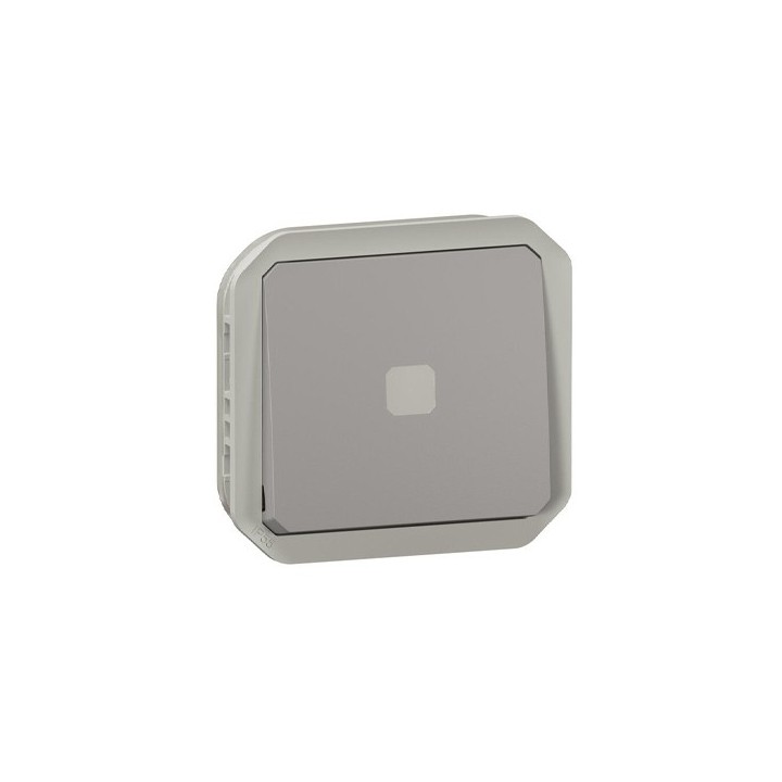 Legrand - Interrupteur temporisé lumineux sans Neutre étanche Plexo 230V 50-60Hz IP55 composable gris - Réf : 069504L