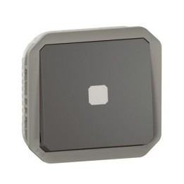 Legrand - Interrupteur temporisé lumineux sans Neutre étanche Plexo 230V 50-60Hz IP55 composable anthracite - Réf : 069804L