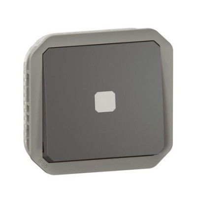 Legrand - Interrupteur temporisé lumineux sans Neutre étanche Plexo 230V 50-60Hz IP55 composable anthracite - Réf : 069804L