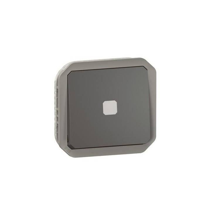 Legrand - Interrupteur temporisé lumineux sans Neutre étanche Plexo 230V 50-60Hz IP55 composable anthracite - Réf : 069804L