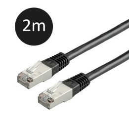 Krisane - Cordon RJ45 blindé - S/FTP CAT6 - 2 m - noir - réf : KRI6-200N
