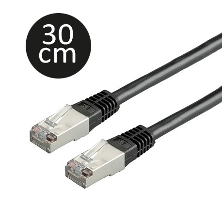 Cordon Ethernet RJ45 - Catégorie 6A - Intérieur/extérieur - Blindé S/FTP -  Gaine LSZH noir - 50m