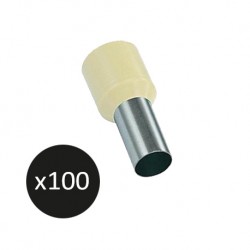 Krisane - Embout de câblage pré-isolé - Sachet de 100 unités - Beige - 16mm² - Réf : KRIEC160B