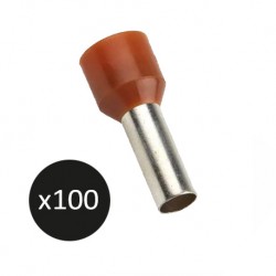 Krisane - Embout de câblage pré-isolé - Sachet de 100 unités - Marron - 10mm² - Réf : KRIEC100M