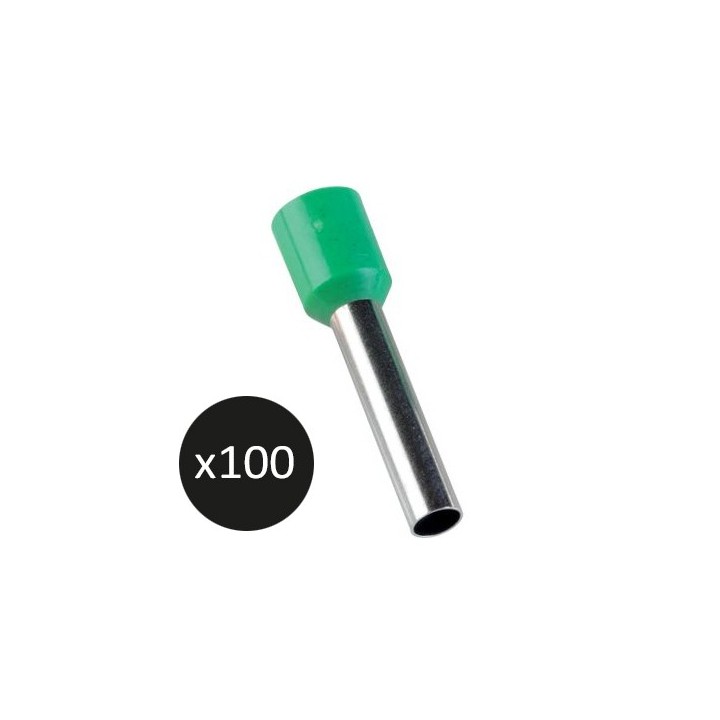 Krisane - Embout de câblage pré-isolé - Sachet de 100 unités - Vert - 6mm² - Réf : KRIEC060V