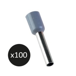 Krisane - Embout de câblage pré-isolé - Sachet de 100 unités - Gris - 2,5mm² - Réf : KRIEC025G