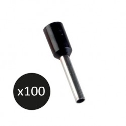 Krisane - Embout de câblage pré-isolé - Sachet de 100 unités - Noir - 1.5mm² - Réf : KRIEC015N