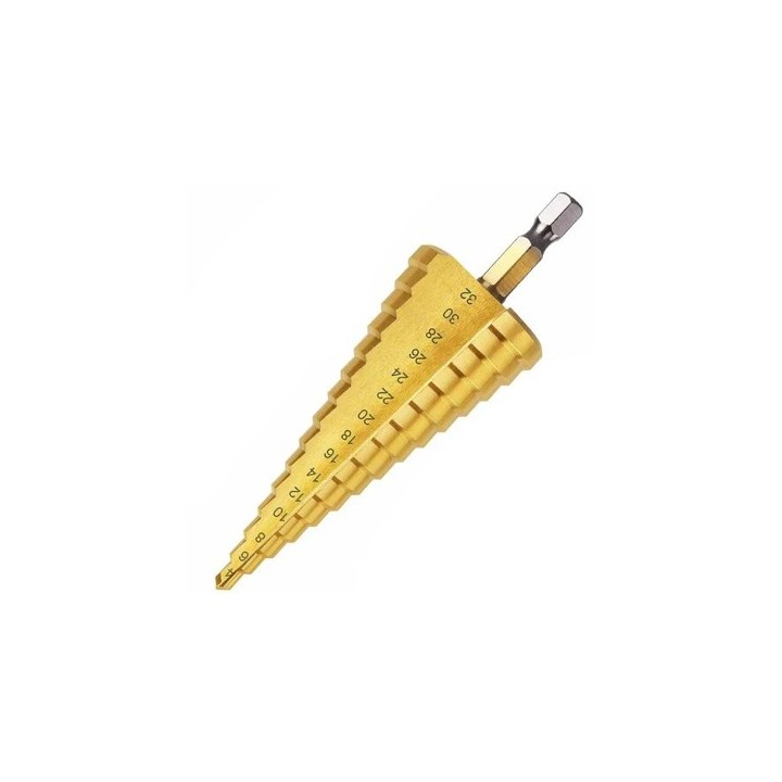 Krisane - Foret hexagonal - 4-32 mm - revêtement titane - Réf : KRI55010