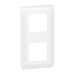 Legrand - Plaque de finition verticale Mosaic pour 2x2 modules blanc - EU - Réf : 277822L