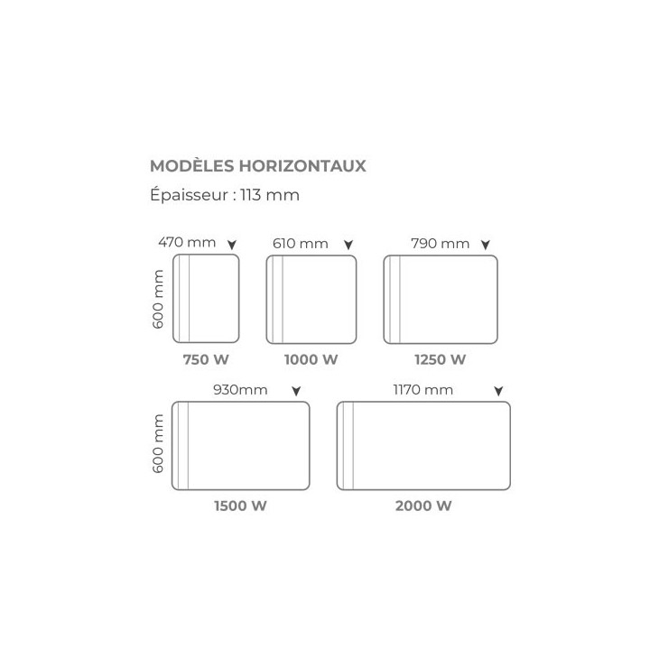 Intuis - Radiateur fonte active - Chamane - Blanc - 2000W - Horizontal - Réf : M119117