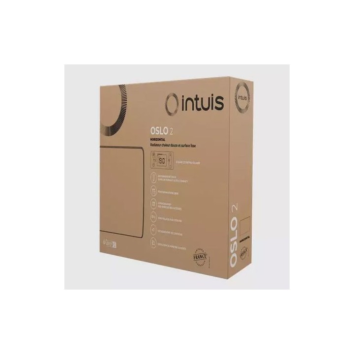 Intuis - Radiateur chaleur douce - Oslo 2 - Blanc - 1500W - Horizontal - Réf : M163115