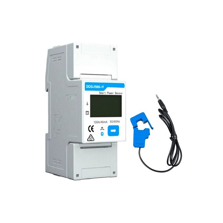 Huawei - Compteur Monophasé 100A DDSU666-H - Tores inclus (5m) - Réf : OND0061
