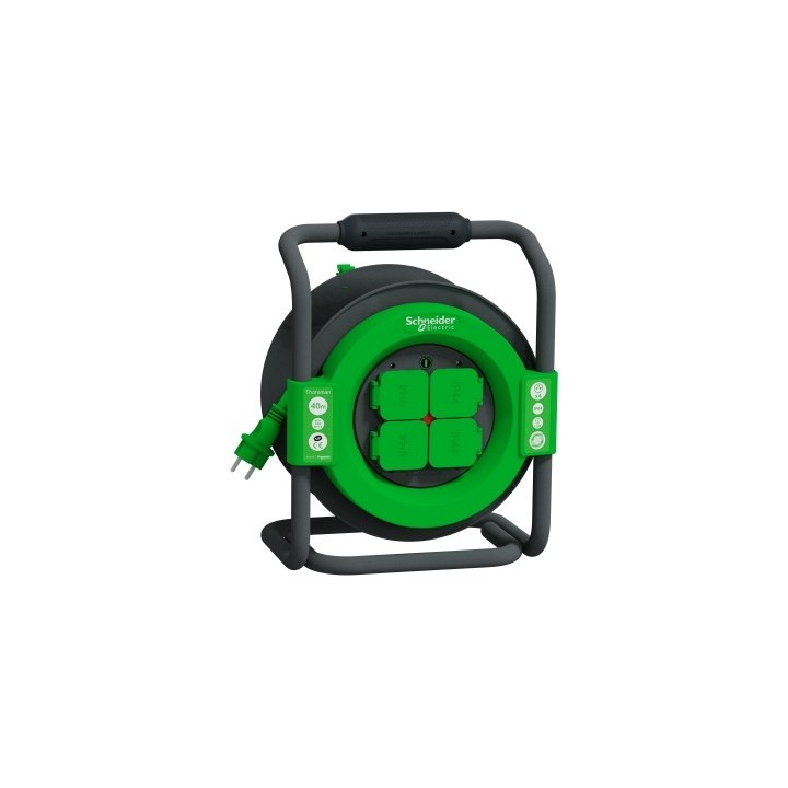 Schneider - Thorsman - Enrouleur chantier 4 prises - 40m - HO7RNF - 3G 1,5mm² - IP44 - Réf : IMT33161