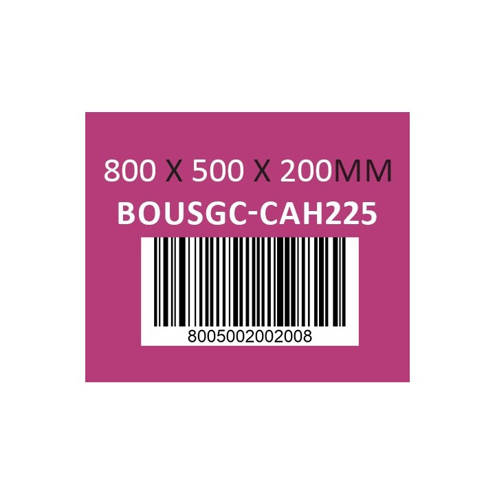 Caisse carton 800 x 500 x 200mm - Réf : BOUSGC-CAH225