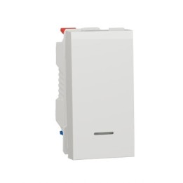 Schneider - Unica - Va-et-vient lum témoin - 10A - connex rapide - 1 mod - Blanc - méca seul - Réf : NU310318S